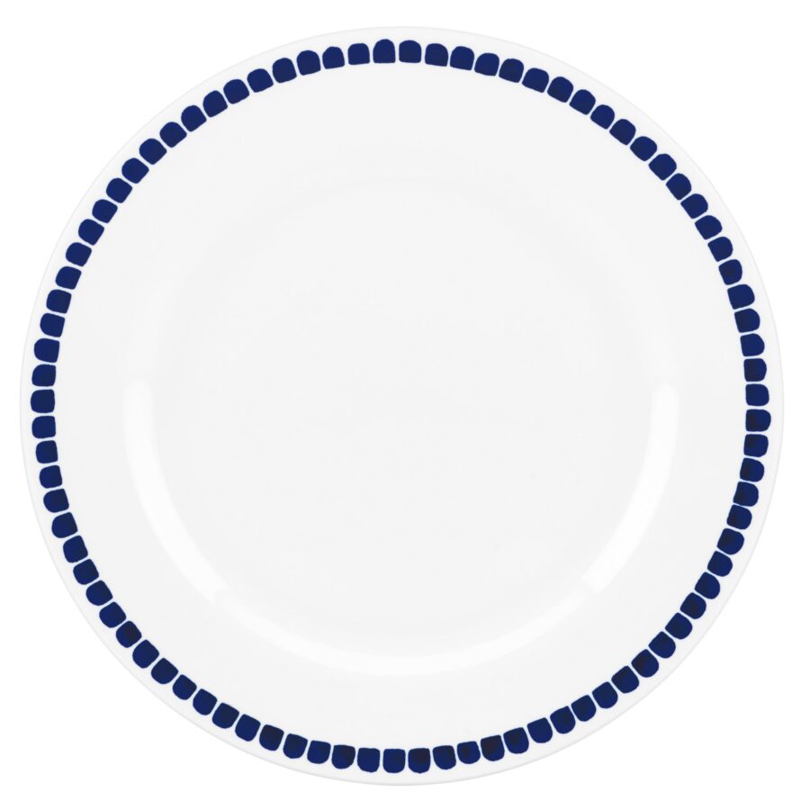 Blue Horizontal Stripe Dinner Plate