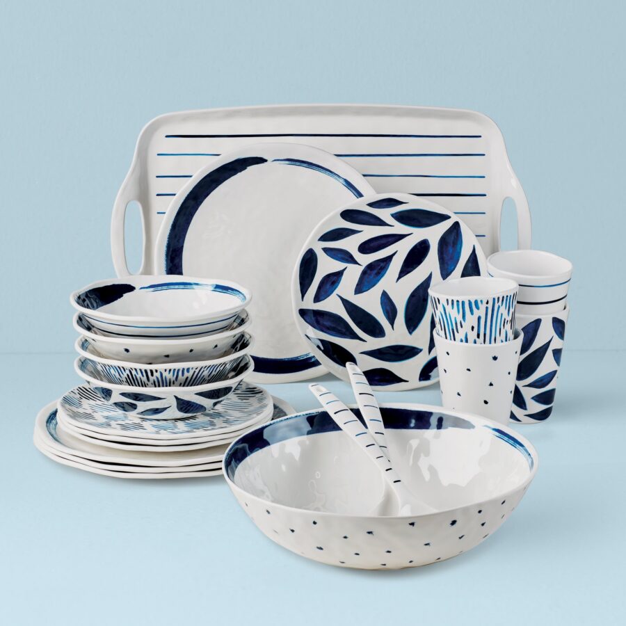Coastal Melamine Dinnerware Set 20 Piece