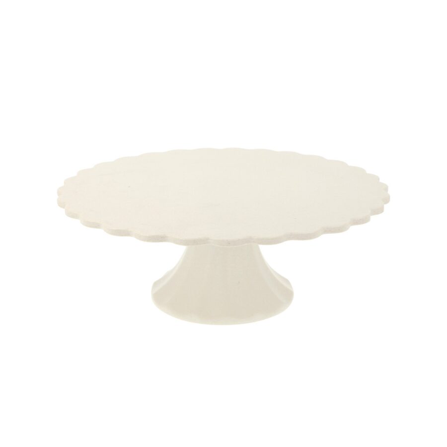 Cream Bamboo Cake Stand